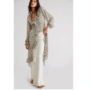 NWOT Free People Gigi Floral Printed Maxi Cardigan Dress